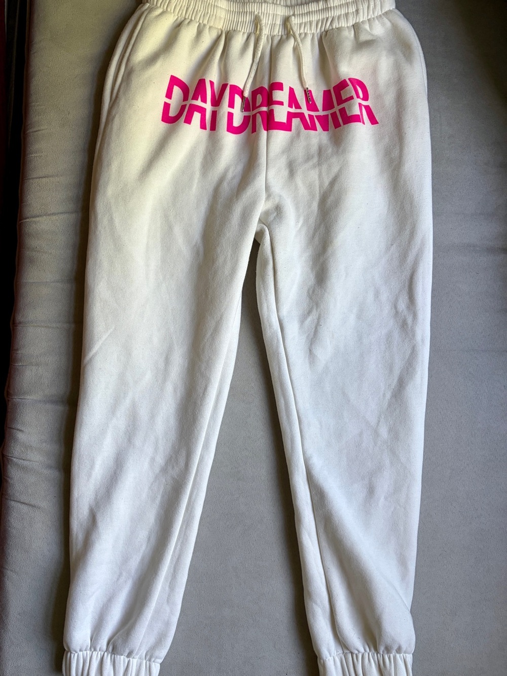 Edited White/Pink 'DAYDREAMER' Sweatpants
